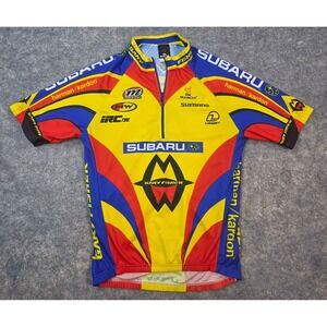 De Marchi Gary Fisher Subaru Cycling Jersey Mens XS Yellow Blue Red Made Italy